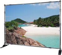 Voilamart Step and Repeat Adjustable Telescopic Display Backdrop Banner Stand 8' x 8' with Carrying Bag&nbsp;