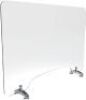 Versa Products Desktop Sneeze Guard, Pass-Thru Window,&nbsp;Extra Thick Clear Acrylic, Non-Scuff Suction Cup Feet,&nbsp;36" x 24"&nbsp;