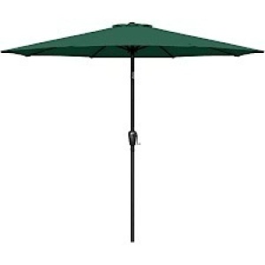 Outdoor Market Patio Umbrella w/ Push Button Tilt, Crank Lift - 7.5ft