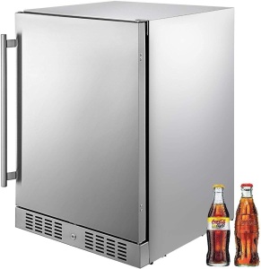 VEVOR 24" Built-in Stainless Steel Beverage Cooler Refrigerator (150L,Silver). Appears New with Dents. SEE PICTURES