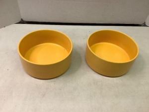 Lot of (2) Ceramic Dog Bowls, Appears New