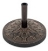 18in Round Patio Umbrella Base Stand w/ Rustic Finish