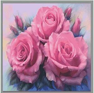 Lot of (2) DIY Diamond Painting Art Kits, Roses - Appear New