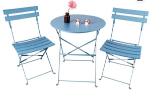 Genova Steel Bistro Set, Appears new, Retail 189.99