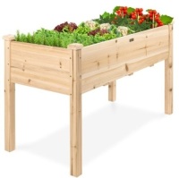 Raised Garden Bed, Elevated Wood Garden Planter Stand, 48x24x30in