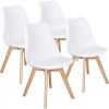 Set of 4 White Dining Chairs