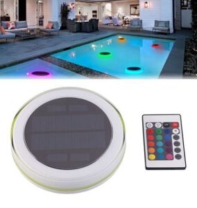 Lot of (4) Solar Powered LED Floating Pool Lights