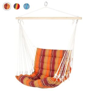 Padded Indoor/Outdoor Cotton Hammock Chair w/ 40in Spreader Bar