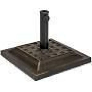 26lb Steel Square Patio Umbrella Base Stand, Basketweave Pattern