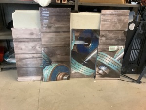 4 Piece Wall Art, Appears New