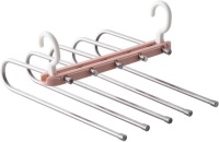 Case of (32)&nbsp;ShiZuMagic Space-Saving Closet Pants Hangers,&nbsp;White/Pink - New&nbsp;