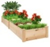 8x2ft Wooden Raised Garden Bed Planter for Garden, Lawn, Yard