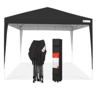 Outdoor Portable Pop Up Canopy Tent w/ Carrying Case, 10x10ft, Black