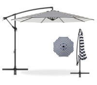 Offset Hanging Patio Umbrella - 10ft, Navy Stripe