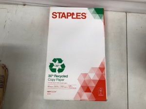 Lot of (10) Staples 30% Recycled 8.5" x 14" Copy Paper, E-Comm Return, Retail 199.90