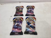 Lot of (4) Pokemon Sword & Shield Game Cards, Appears New, Retail 39.92