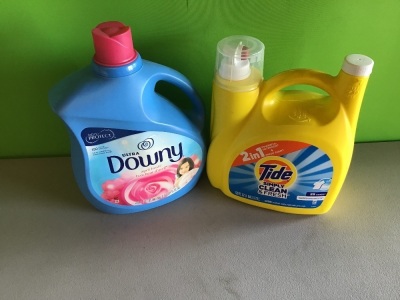 Laundry Combo, LOT of 2, Tide 2-in-1 Detergent, 128OZ, Downy fabric Softner 129OZ, New, Retail - $21