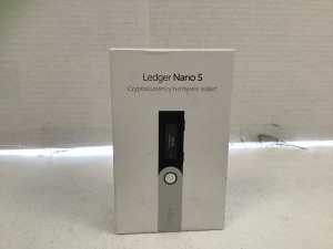 Ledger Nano S Hardware Wallet, Powers Up, E-Comm Return, Retail 59.00