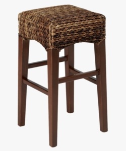 Pottery Barn, Seagrass, Backless Bar Stool, Havana Dark, Like New - Retail - $299