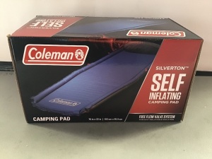 Coleman, Silverton, Sel Inflating Camping Pad, Blue/Black, Like New, Retail - $29.99