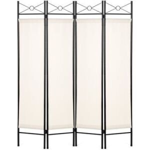 4-Panel Folding Privacy Screen Room Divider Decoration Accent, 6ft