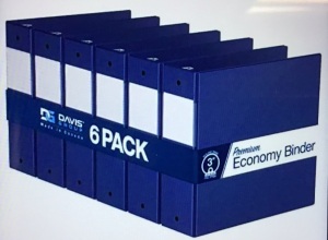 Davis Group, Premium Economy Binder, 6 Pack, Blue, New, Retail - $57.99