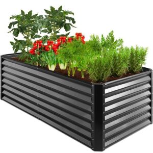 Outdoor Metal Raised Garden Bed for Vegetables, Flowers, Herbs - 6x3x2ft