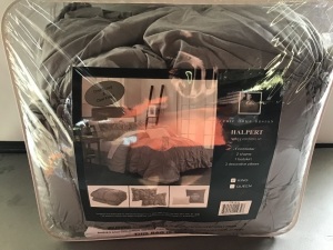 Chic Home Design, Halpert, Gray,  6 Piece Comforter Set, Like New, Retail - $98.87