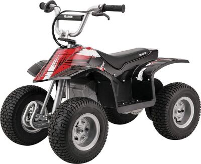 Razor 24V Electric 4-Wheeler ATV, Twist-Grip Variable-Speed Acceleration Control, Hand-Operated Disc Brake, 12" Knobby Air-Filled Tires - Missing Hardware for Handlebars