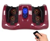 Therapeutic Foot Massager w/ High Intensity Rollers, Remote, 3 Modes, Burgundy