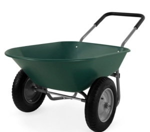 Dual-Wheel Wheelbarrow Garden Cart