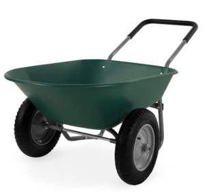 Dual-Wheel Wheelbarrow Garden Cart, Appears New