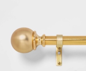 Threshold, Curtain Rod, Soft Brass Finish, New, Retail - $40