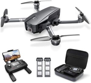 Holy Stone HS720 Foldable GPS Drone with 4K UHD Camera for Adults, Quadcopter with Brushless Motor, Auto Return Home, Follow Me, 52 Minutes Flight Time, Long Control Range, Includes Carrying Bag 