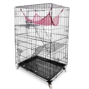 2-Tier Large Ferret Cage, Appears Missing 1 Wheel, Ecommerce Return