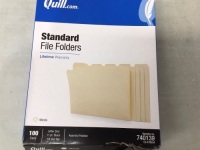 Quill Standard File Folders, E-Comm Return