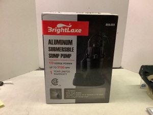 Brightlake Aluminum Submersible Sump Pump, Untested, Appears New