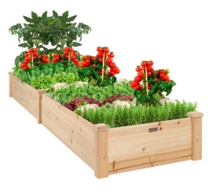 8x2ft Wooden Raised Garden Bed Planter for Garden, Lawn, Yard, Appears New