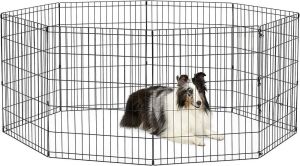 New World Dog Exercise Pen & Playpen, 18-Inch, No Door, Black 