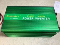 Renoster Power Inverter 1500W 3000 Watt Pure Sine Wave 12V dc to 110V120V ac LCD