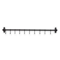 Wallniture Lyon 32" Kitchen Rail with 10 S Shape Hooks, Steel, Frosty Black - Appears New&nbsp;