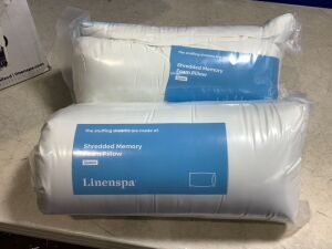 Linenspa Shredded Memory Foam Pillows, Queen Size, Set of 4 