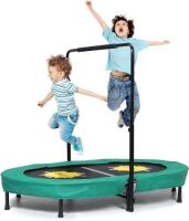 Doufit Indoor Double Trampoline&nbsp;with Adjustable Handle, Holds up to 220 Lbs&nbsp;