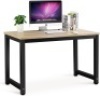 Tribesigns Modern Simple Style Computer Desk,&nbsp;Walnut/Black - Appears New&nbsp;