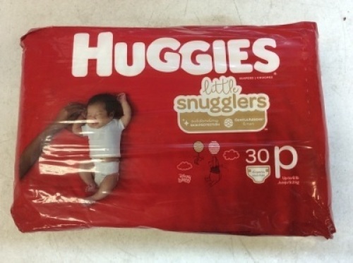 Huggies Little Snugglers Baby Diapers, Size P, 30 Ct - New