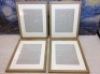 Lot of (4) Rustic Wood Gallery Frames, 11 x 14 Matted to 8 x 10 - New