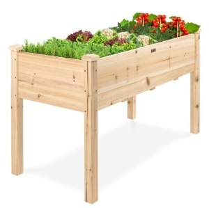 Raised Garden Bed, Elevated Wood Garden Planter Stand, 48x24x30in