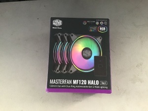 Cool Master, RGB, MF120 Halo, 120mm Fan With Duo-Ring Addressable Gen 2 RGB Lighting, Like New, Retail - $69