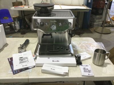 Breville Barista Express Espresso Machine, Brushed Stainless Steel - Has Some Water Spots, Like New