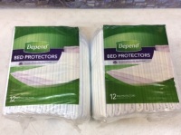Lot of (2) Depend Bed Protectors, 12 Ct - New